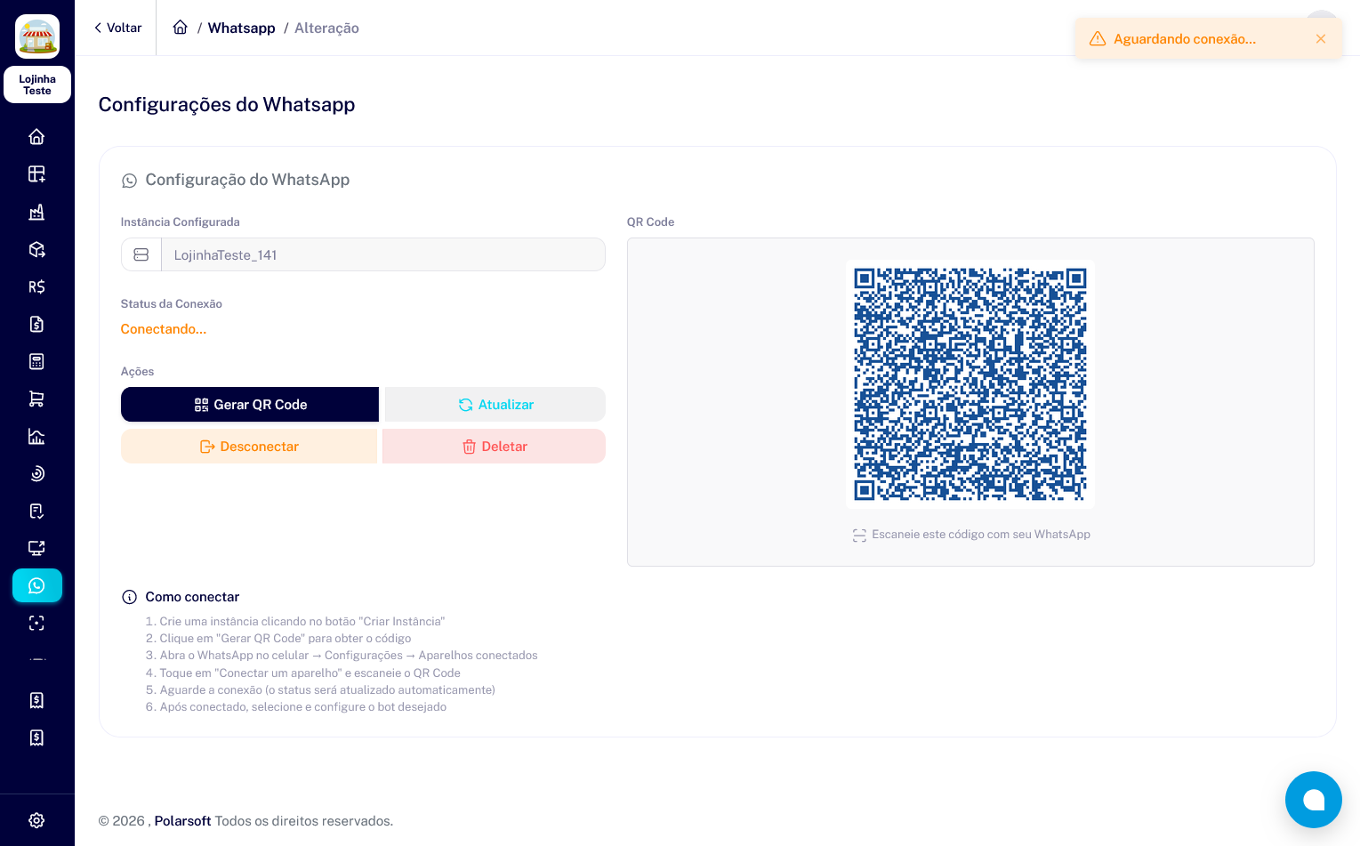 Integração WhatsApp